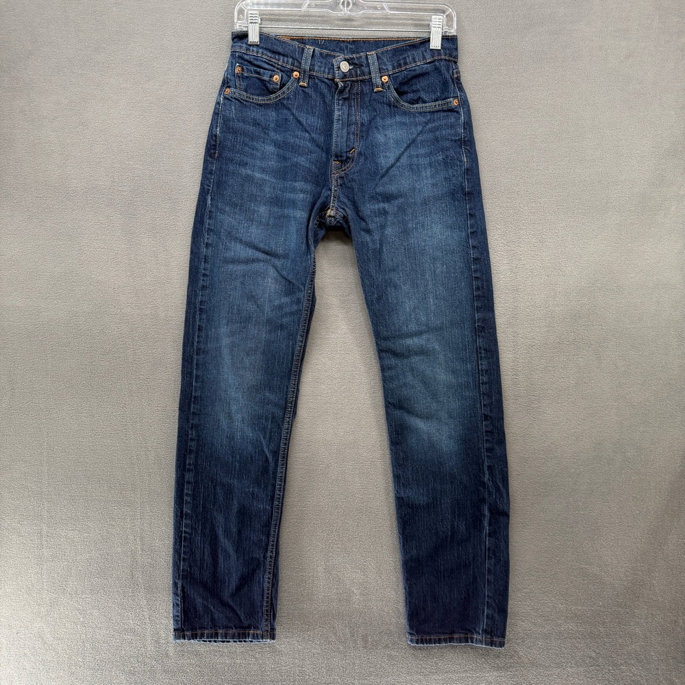 Levis 505 Regular Fit Mens Dark Indigo Straight Leg Jeans 29x32